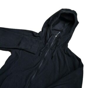 Outdoor Research Hoodie Women XS Black Trail Mix Grid Fleece Full Zip Thumbholes